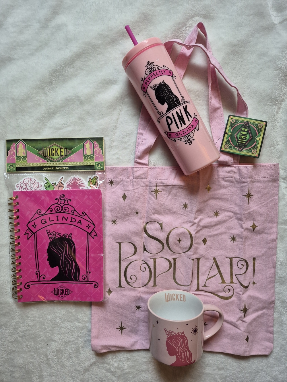 Glinda Pink Tote Bag & Accessories Set